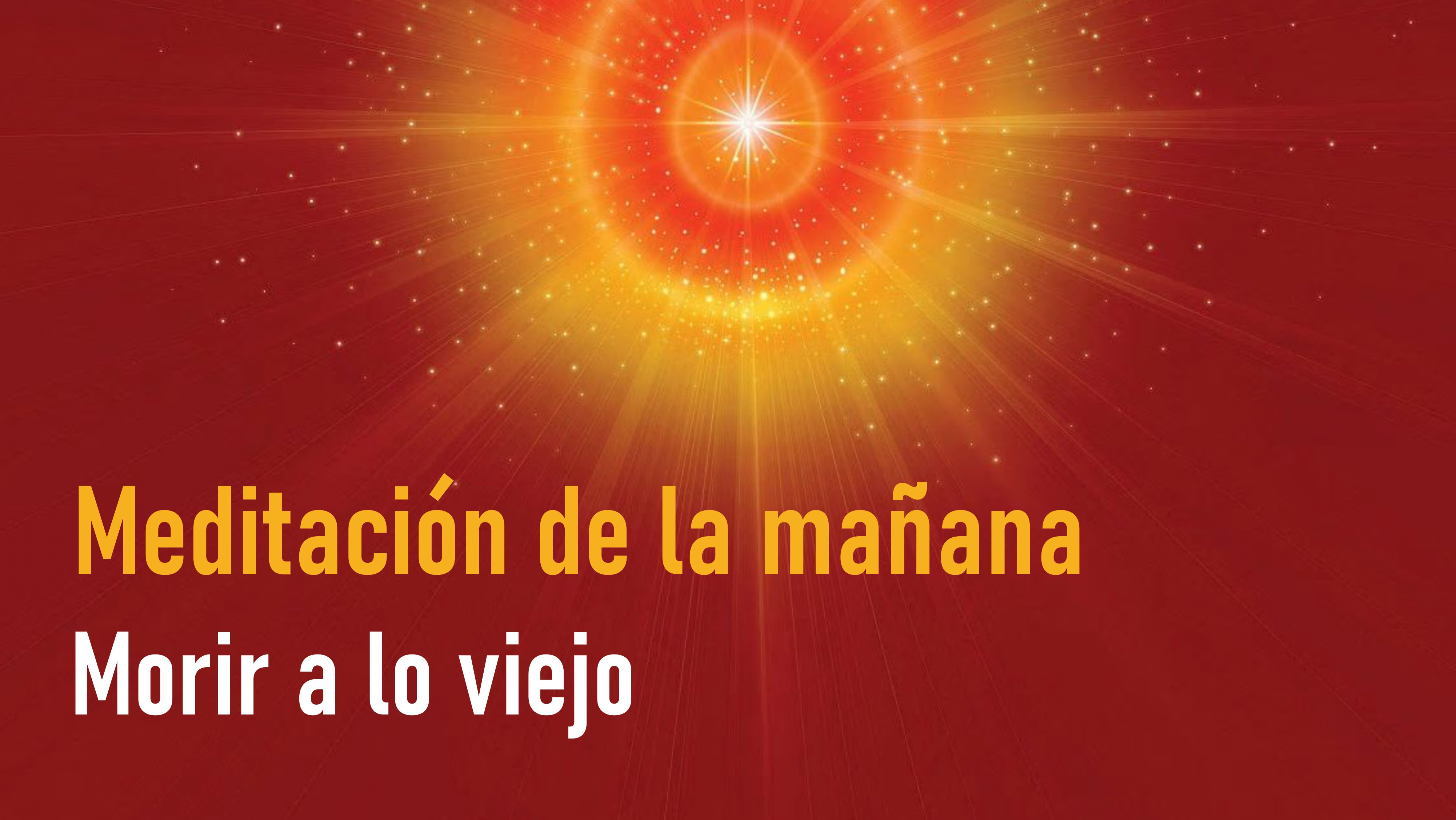 Meditación de la mañana: Morir a lo viejo (5 Agosto 2020)