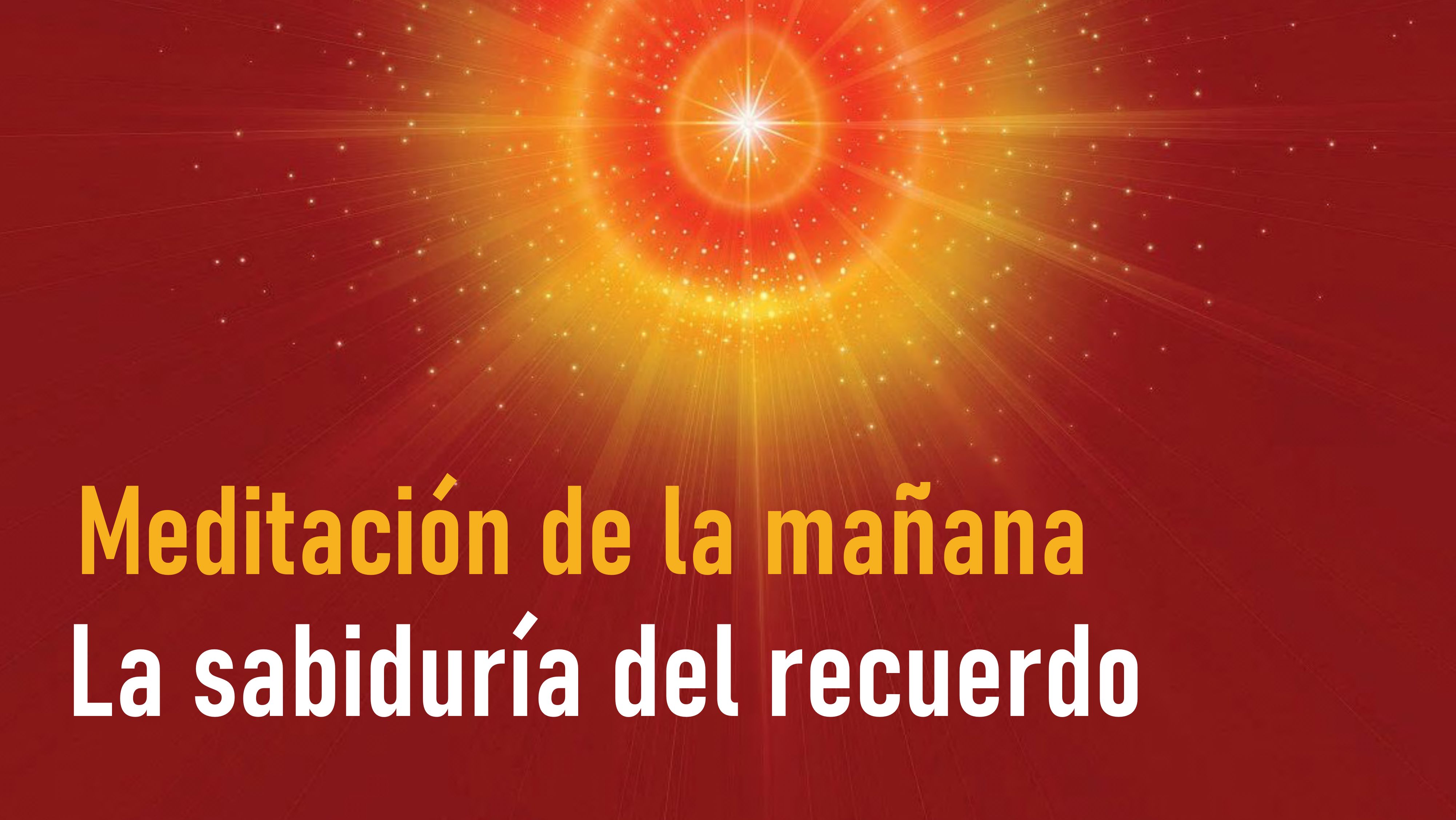 Meditación de la mañana: La sabiduría del recuerdo (11 Agosto 2020)