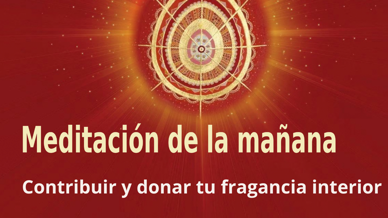 Meditación de la mañana: Contribuir y donar tu fragancia interior, por Enrique Simó (8 Noviembre 2021)