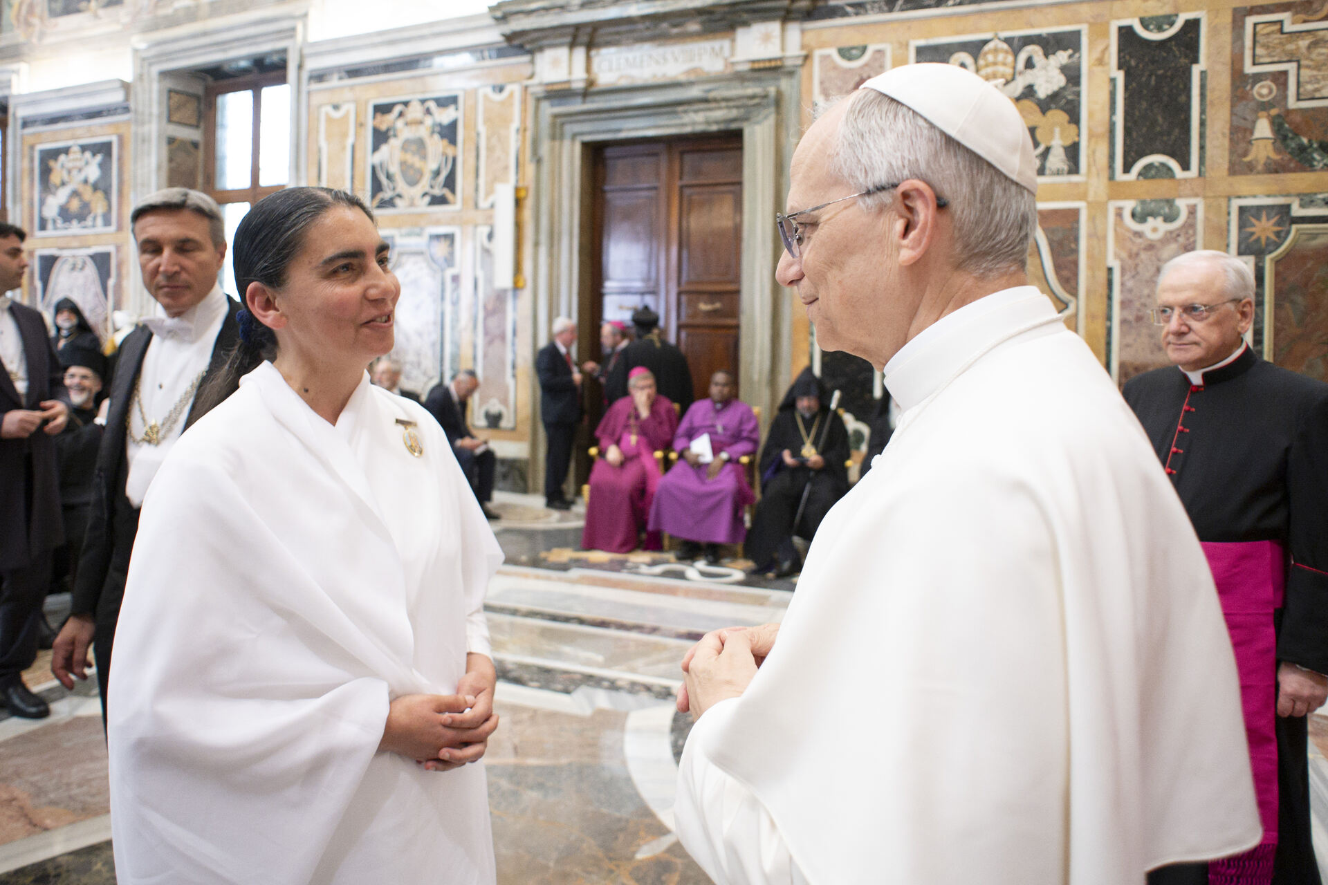 Sr Radha meeting the pope